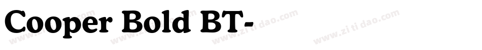 Cooper Bold BT字体转换